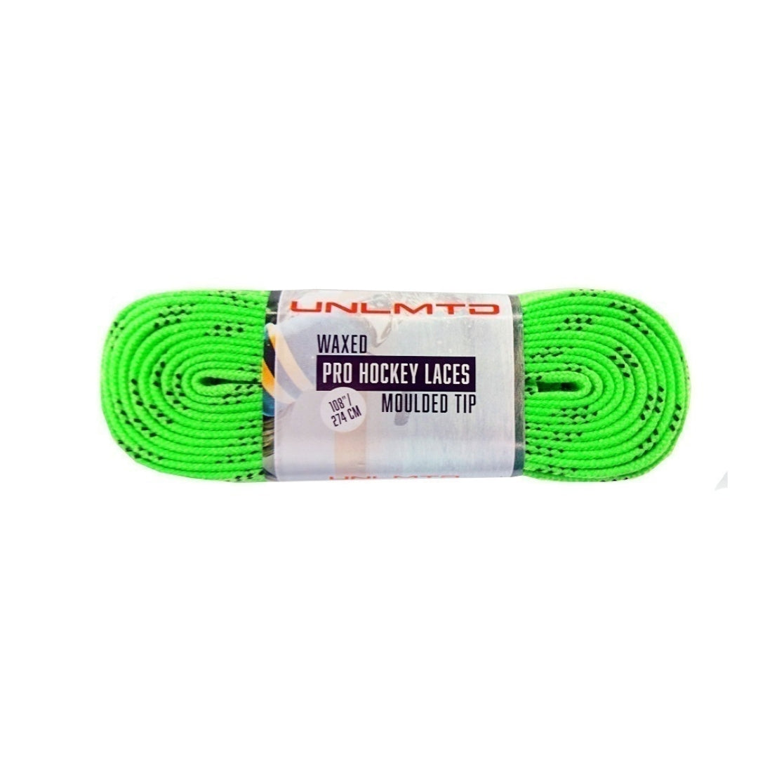 UNLMTD WAX PRO LACES LIME 20 pr per size/pck
