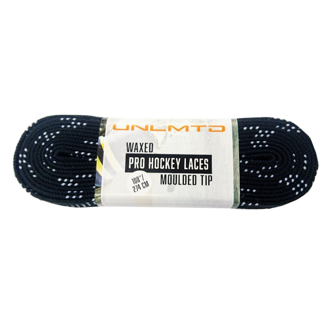 UNLMTD WAX PRO LACES BLACK 20 pr per size/pck