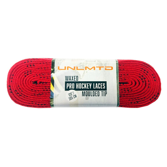 UNLMTD WAX PRO LACES RED 20 pr per size/pck
